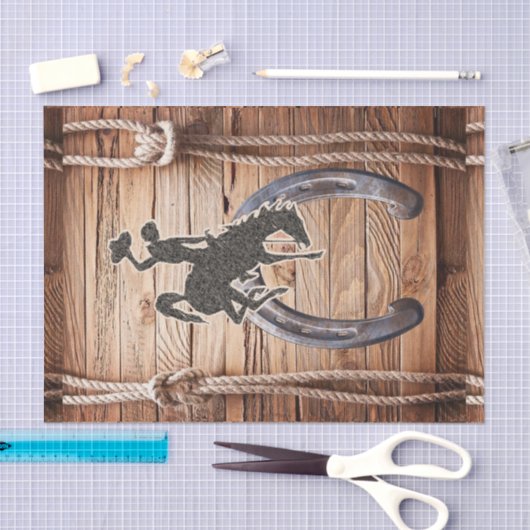 Tissue Rodeo Cowboy Rope Saddle Seidenpapier (Handwerk)