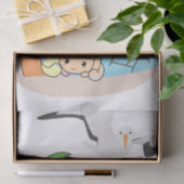 Tissue Seagull Cat Dog Palm Tree Beach Seidenpapier (Geschenk)