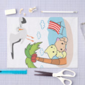 Tissue Seagull Cat Dog Palm Tree Beach Seidenpapier (Handwerk)