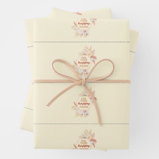 Tissue Wrapping Paper Happy Tears Geschenkpapier Set (Beispiel)