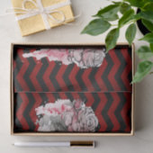 Tissue Wrapping skull Rose Gothic Zickzack re Seidenpapier (Geschenk)