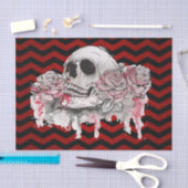 Tissue Wrapping skull Rose Gothic Zickzack re Seidenpapier (Handwerk)