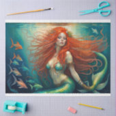 Tissuepapier Mermaid Red Hair Queen v5 Seidenpapier (Basteln)