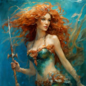 Tissuepapier Mermaid Red Hair Queen v7 Seidenpapier