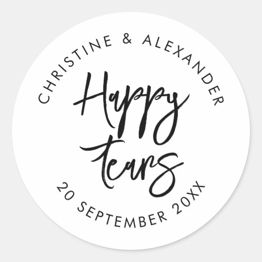 Tissues for Your Happy Tears Wedding Sticker | Min (Vorderseite)