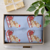 TissueTeddy Bear Sled Weihnachtsgeschenk Seidenpapier (Geschenk)