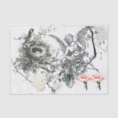 TISSUPAPIER MIT ANGEL UND BIRD SEIDENPAPIER (Vorderseite)