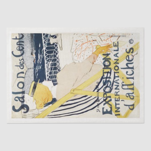 TISSUPAPIER:TOULOUSE LAUTREC : SALON DES CENT SEIDENPAPIER (Vorderseite)