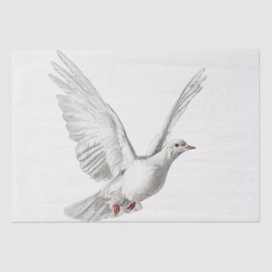 TISSUPAPIER : VINTAGE CHRISTMAS DOVE SEIDENPAPIER (Vorderseite)