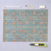 TISSUPAPIER : VINTAGES BOTANISCHES WORT WALLPAPIER SEIDENPAPIER (Handwerk)