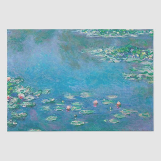 TISSUPAPIER:WASSERLILIEN: MONET SEIDENPAPIER (Vorderseite)