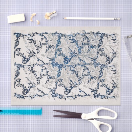 TISSUPAPIER : WILLIAM MORRIS:WALLFLOWER PATTERN SEIDENPAPIER (Handwerk)