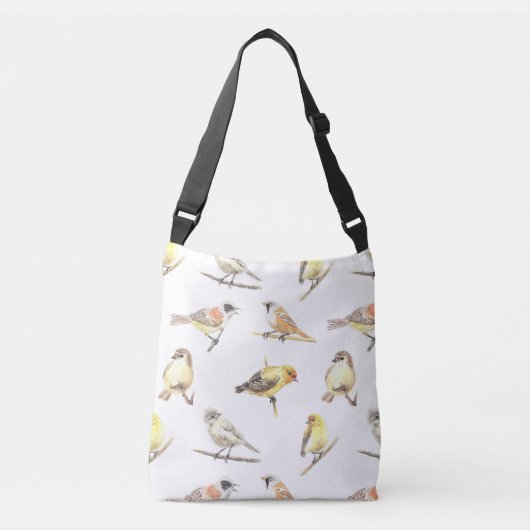 Tit birds pattern tragetaschen mit langen trägern (Vorderseite)