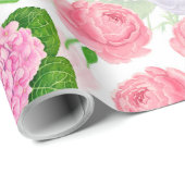 Tit-Vogel und Blume-Packpapier Geschenkpapier (Rolleneckpunkt)
