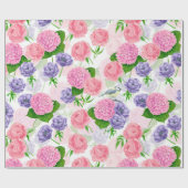 Tit-Vogel und Blume-Packpapier Geschenkpapier (Flach)