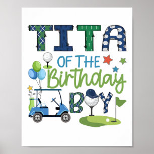 Tita des Geburtstagsjungen Hole In One Golf Sport Poster