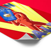 Titan Ale Art Deco Bierposter Poster (Ecke)