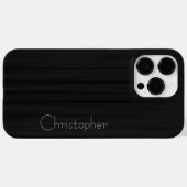 Titan Black Silver Stainless Steel Print Case-Mate iPhone Hülle (Rückseite (Horizontal))