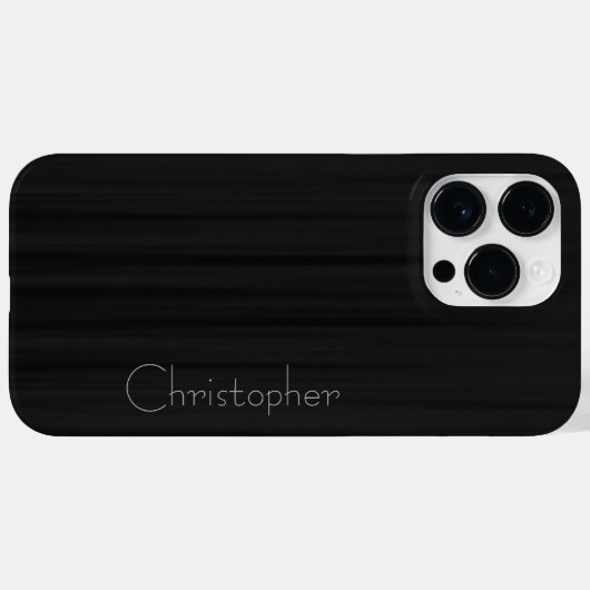 Titan Black Silver Stainless Steel Print Case-Mate iPhone Hülle (Rückseite (Horizontal))