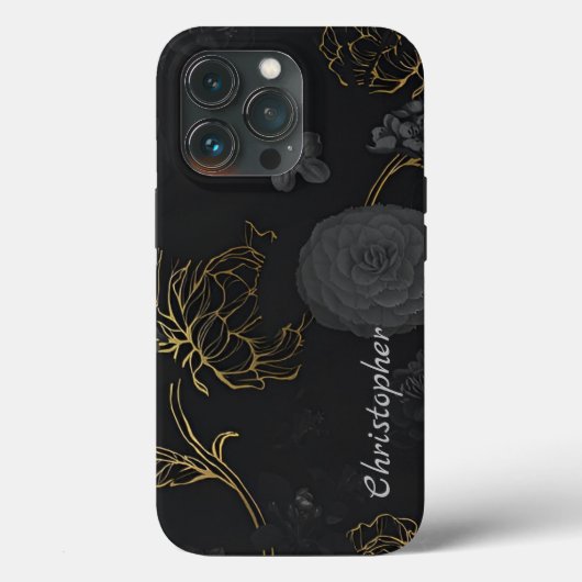 Titan-Blume Edelstahlmetall Case-Mate iPhone Hülle (Rückseite)