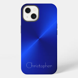 Titan Brightblau Edelstahl Druck iPhone 13 Hülle