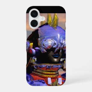 TITAN CYBORG PORTRAIT Blaue Science-Fiction, Scifi iPhone 16 Hülle
