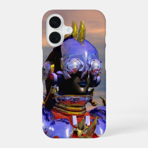 TITAN CYBORG PORTRAIT Blaue Science-Fiction, Scifi iPhone 16 Hülle