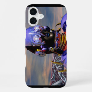 TITAN CYBORG PORTRAIT Blaue Science-Fiction, Scifi iPhone 16 Plus Hülle