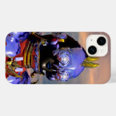 TITAN CYBORG PORTRAIT Blue Science Fiction, Scifi Case-Mate iPhone Hülle (Rückseite (Horizontal))