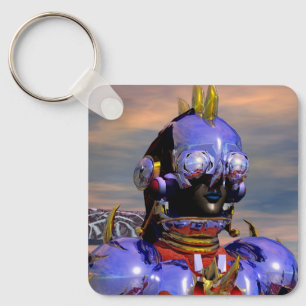 TITAN CYBORG PORTRAIT Blue Science Fiction,Scifi Schlüsselanhänger