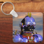 TITAN CYBORG PORTRAIT Blue Science Fiction, Scifi Schlüsselanhänger (Vorderseite)