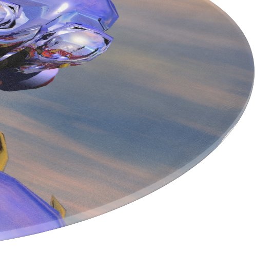 TITAN CYBORG PORTRAIT Blue Science Fiction, Scifi Schneidebrett (Ecke)