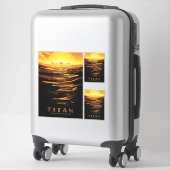 Titan der größte Mond des Planeten Saturn Aufkleber (Koffer)