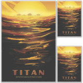 Titan der größte Mond des Planeten Saturn Aufkleber (Vorderseite)