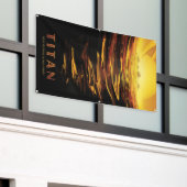 Titan der größte Mond des Planeten Saturn Banner (Äußeres Gebäude)