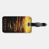 Titan der größte Mond des Planeten Saturn Gepäckanhänger (Rückseite horizontal)