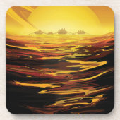 Titan der größte Mond des Planeten Saturn Getränkeuntersetzer (Vorderseite)