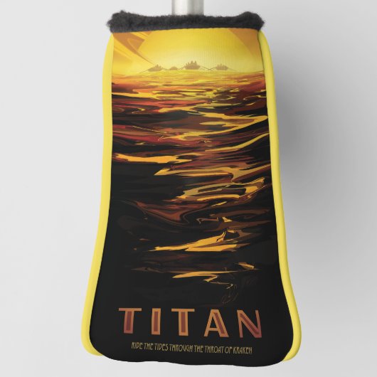 Titan der größte Mond des Planeten Saturn Golf Headcover (Rotieren 90)