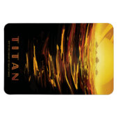 Titan der größte Mond des Planeten Saturn Magnet (Horizontal)