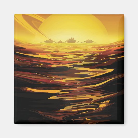 Titan der größte Mond des Planeten Saturn Magnet (Vorne)