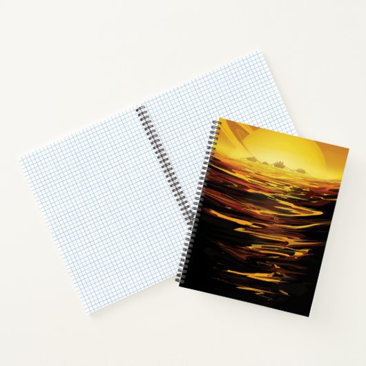 Titan der größte Mond des Planeten Saturn Notizblock (Innenseite)