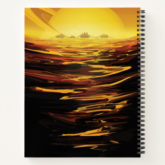 Titan der größte Mond des Planeten Saturn Notizblock (Rückseite)