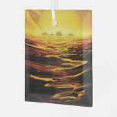 Titan der größte Mond des Planeten Saturn Ornament Aus Glas (Vorderseite links)