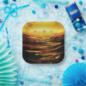 Titan der größte Mond des Planeten Saturn Pappteller (Party)