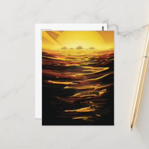 Titan der größte Mond des Planeten Saturn Postkarte