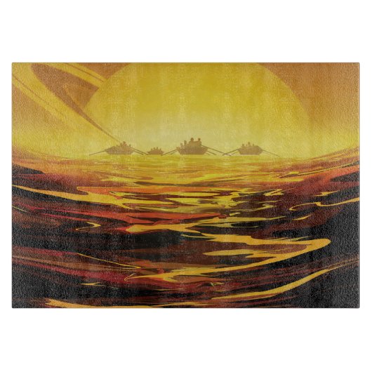 Titan der größte Mond des Planeten Saturn Schneidebrett (Vorderseite)