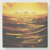 Titan der größte Mond des Planeten Saturn Steinuntersetzer (Vorderseite)