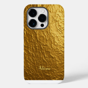 Titan Gold Edelstahl Druck iPhone 14 Pro Hülle