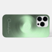 Titan Green Silver Stainless Steel Print iPhone Hülle (Rückseite (Horizontal))