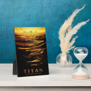 Titan größter Mond des Planeten Saturn Fotoplatte